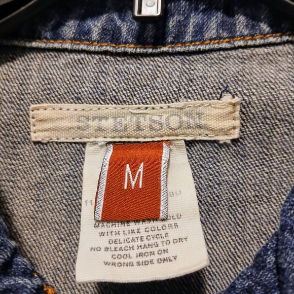 Stetson Women's Western Denim Studded Trucker Jacket Size M - Picture 3 of 12